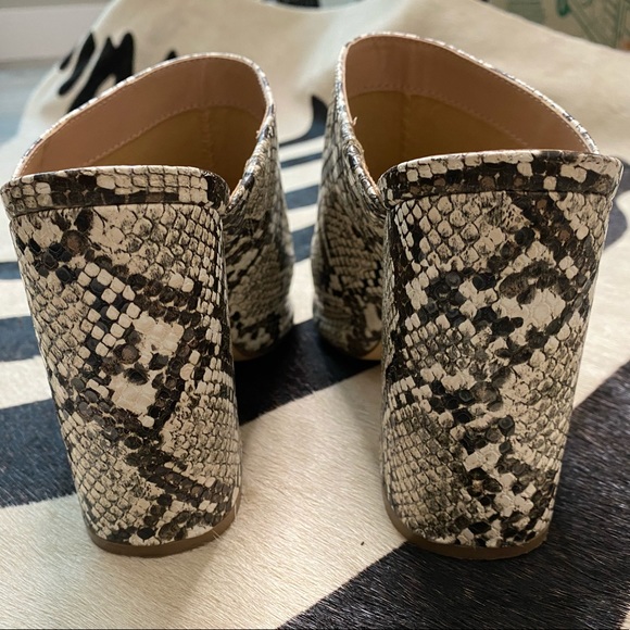 Steve Madden Snakeskin Heeled Mule - Picture 3 of 6
